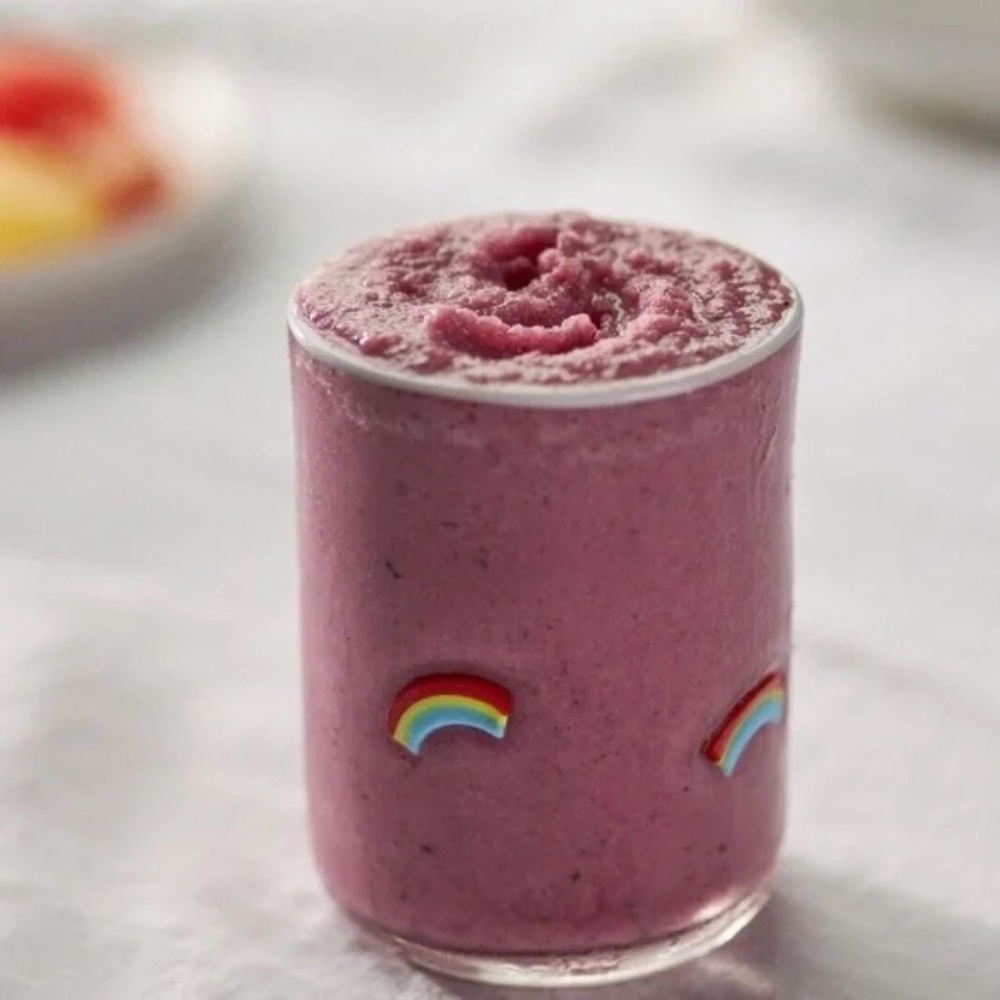 NWT Anthropologie Icon Juice Glass Rainbow